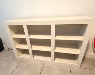 White Wood Shelving Unit Bookcase