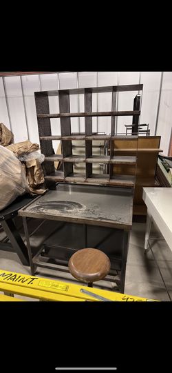 Custom Metal Tables + Desk + Rolling Cart