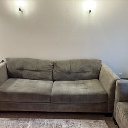 Gray Couch And Love Seat Set