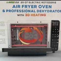 GoWiseUSA 25 QT Electric rotisserie air fryer oven and dehydrator