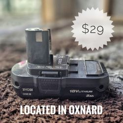 Ryobi ONE + 18v LITHIUM BATTERY 2ah