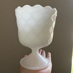 E.O. Brody Company Milk Glass Goblet Planter/Vase