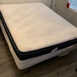 Mattress And Box Springs And Frame 