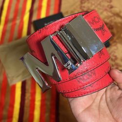 Red Mcm Belt