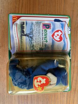 Very rare beanie baby - Peanut the Royal Blue Elephant