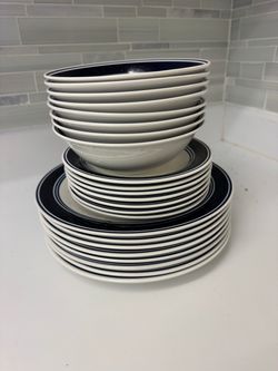 Blue & White Matching Dinnerware Set – $50 OBO