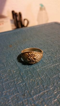 R-L Sterling silver ring