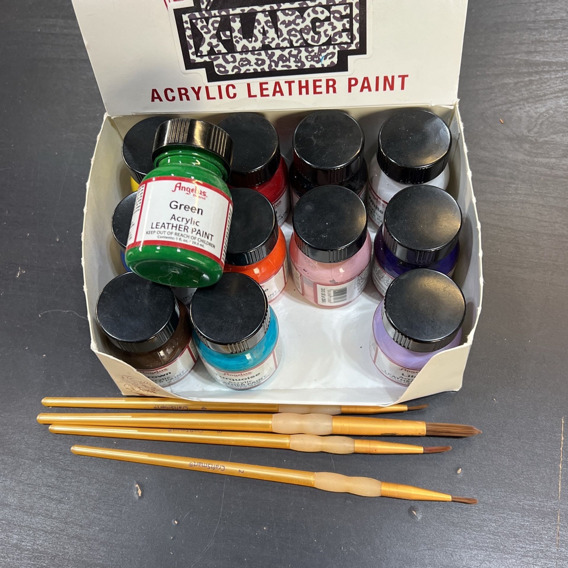 Acrylic Leather Paint + Brushes