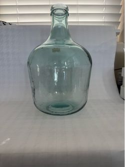 Blue glass vase