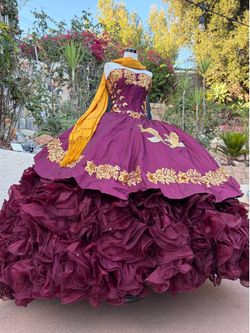 Charro XV Burgandy dress