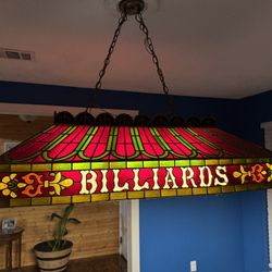 Antique "Billiards" Pool Table Ceiling Light