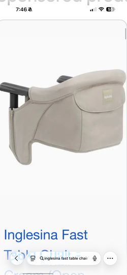 NEW Inglesina Fast Table Chair In Beige