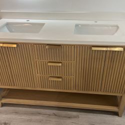 Bathroom Vanity 55” San Diego Oak - New In Box