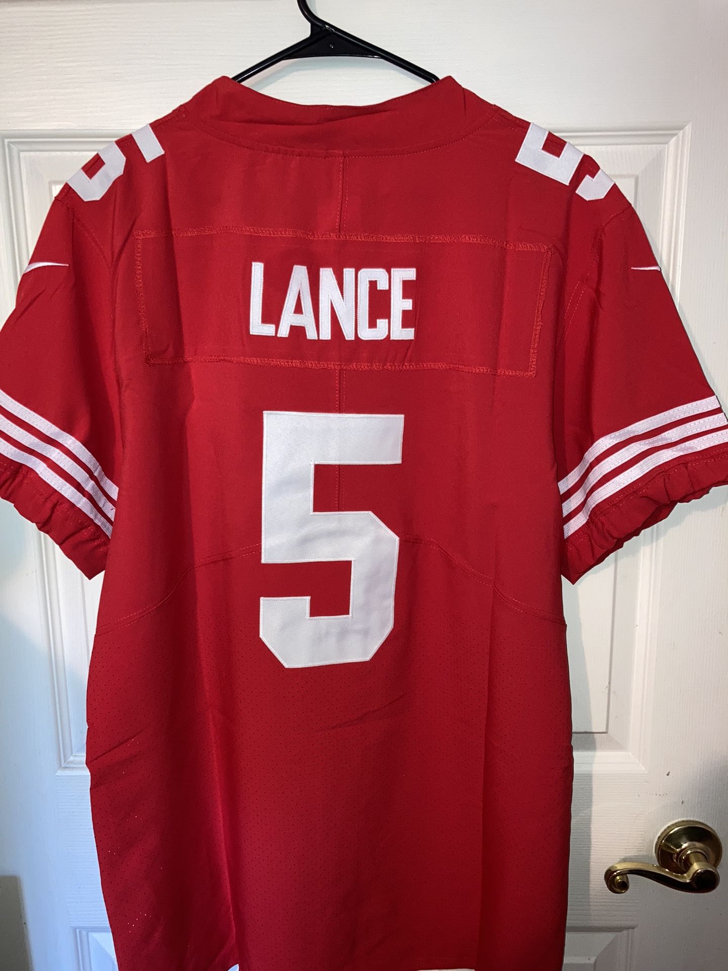 49ers Trey Lance jersey (new, men’s large) firm Price