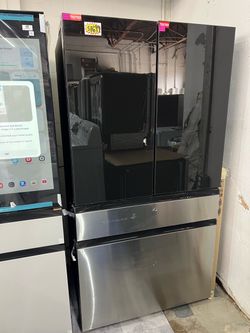 Samsung French Door Refrigerator Black Glass and Stainless