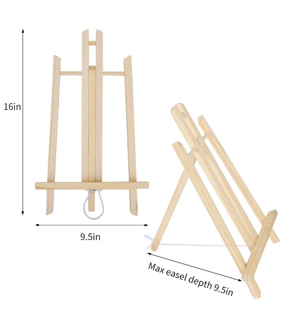 Table Top Easel 3 Pack 16 Inch Wooden Display Stand Painting Art Craft, New !