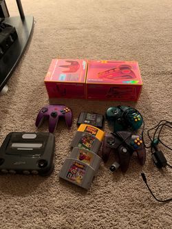 Modretro M64 Console (Gamestop Gray Exclusive) Controller, Games
