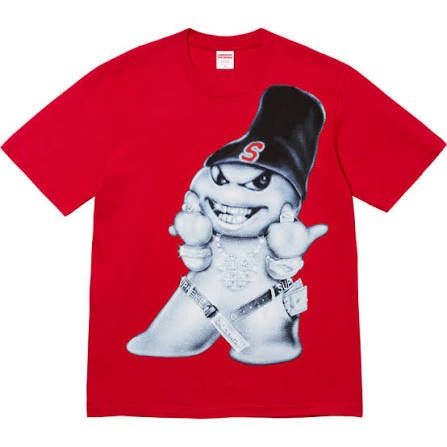 Red Supreme SnowMan Tee.