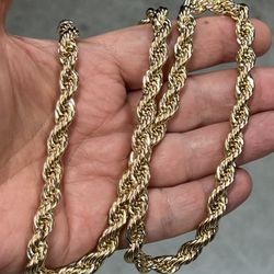 8mm Heavy diamond cut rope necklace 14k premium 5x gold plated ‼️‼️‼️
