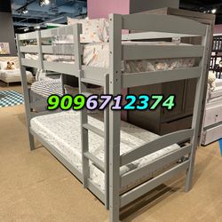 Twin Size Bunk Beds W. Orthopedic Mattresses Included 