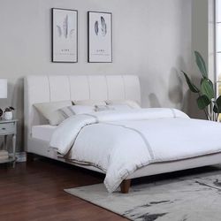 Upholstered king bed frame