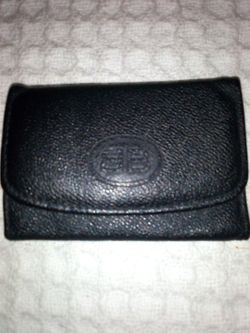 Vintage Buxton Black Leather Small Wallet or Card Holder