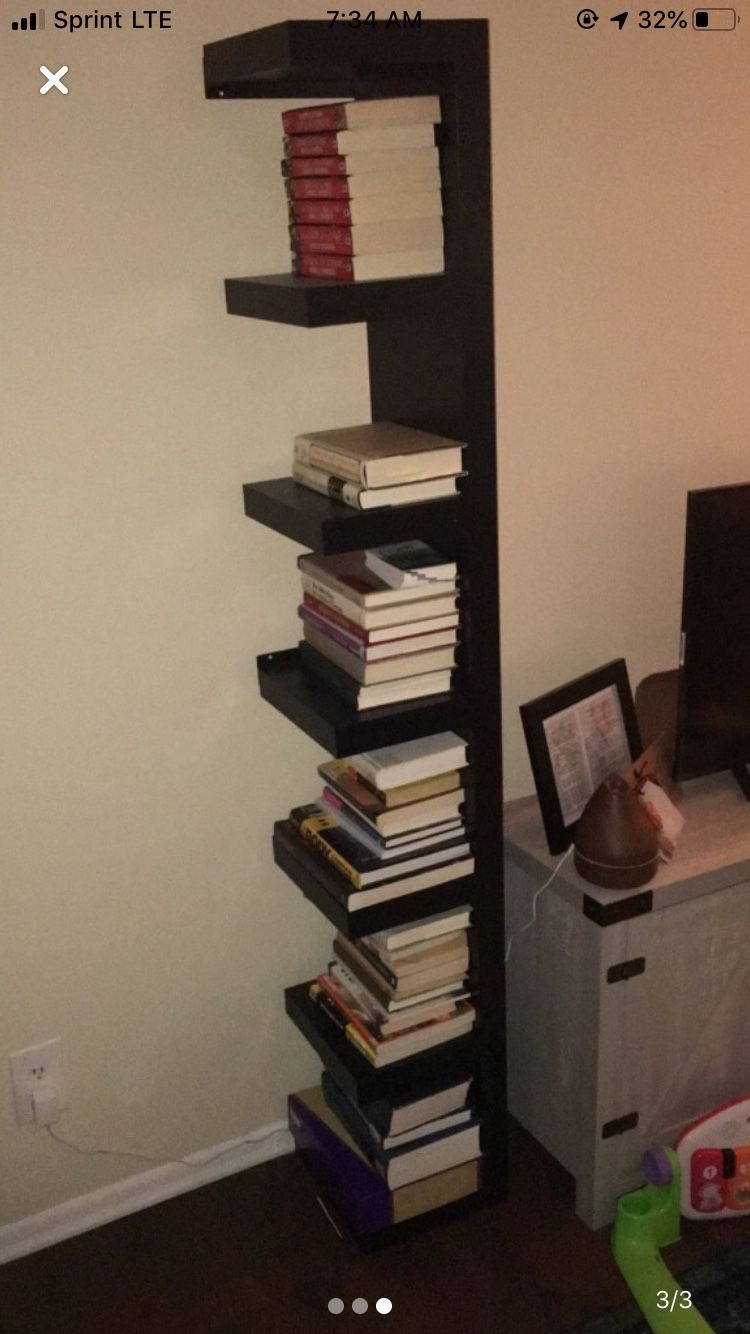 6 layer open book shelf