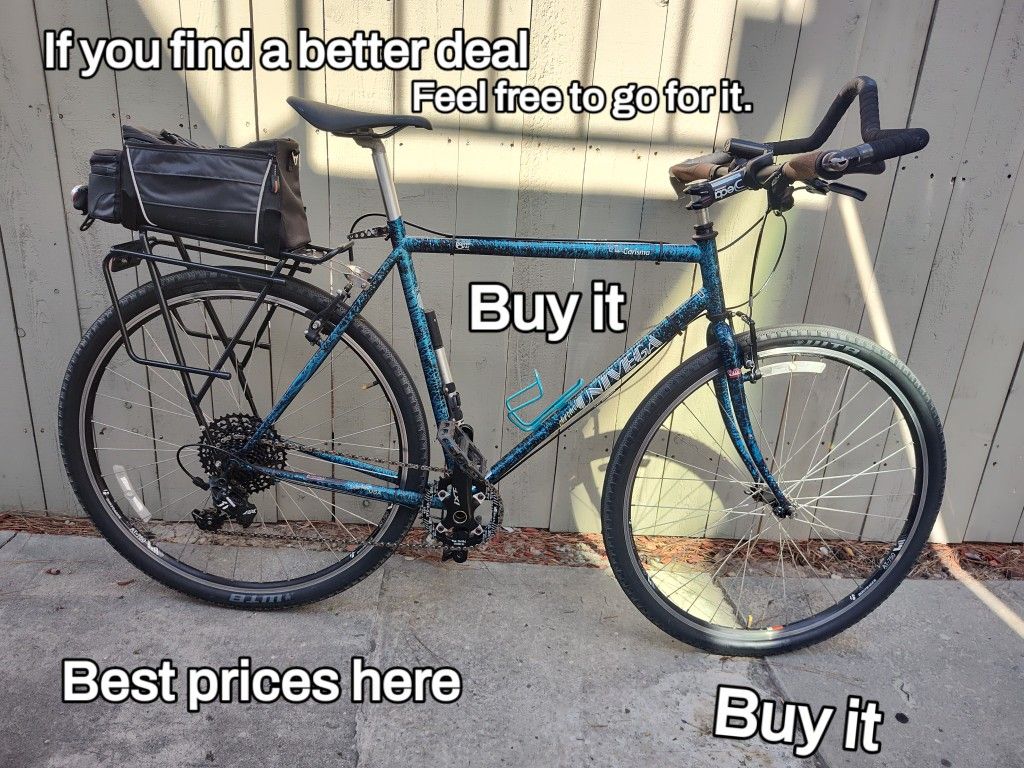 Available, Read Description, Univega Via Carisma,1x11, Resto-mod, SRAM, Large Frame, Gravel Bike, Adventure Bike