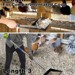 Large Chicken Poop Scooper, Chicken Coop Accessories, Metal Litter Scooper For Chicken, Chicken Coop Cleaning Tools, Heavy Duty Poop Shovel For Chicke