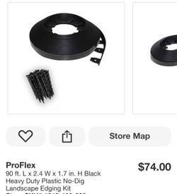 ProFlex Black Plastic Landscape Edging Kit