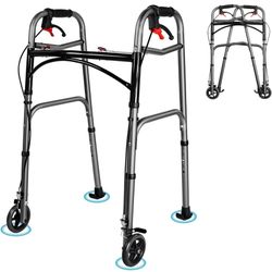 Folding Rolling Walker w/ Brakes