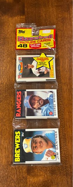 Sealed 1986 Topps Baseball Card Rack Pack