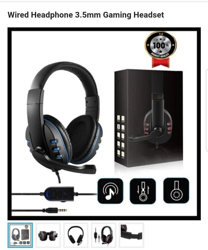 Wired Headphone 3.5mm Gaming Headset