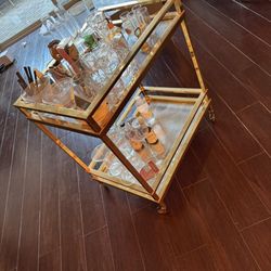 BRAND NEW Gold Bar Cart
