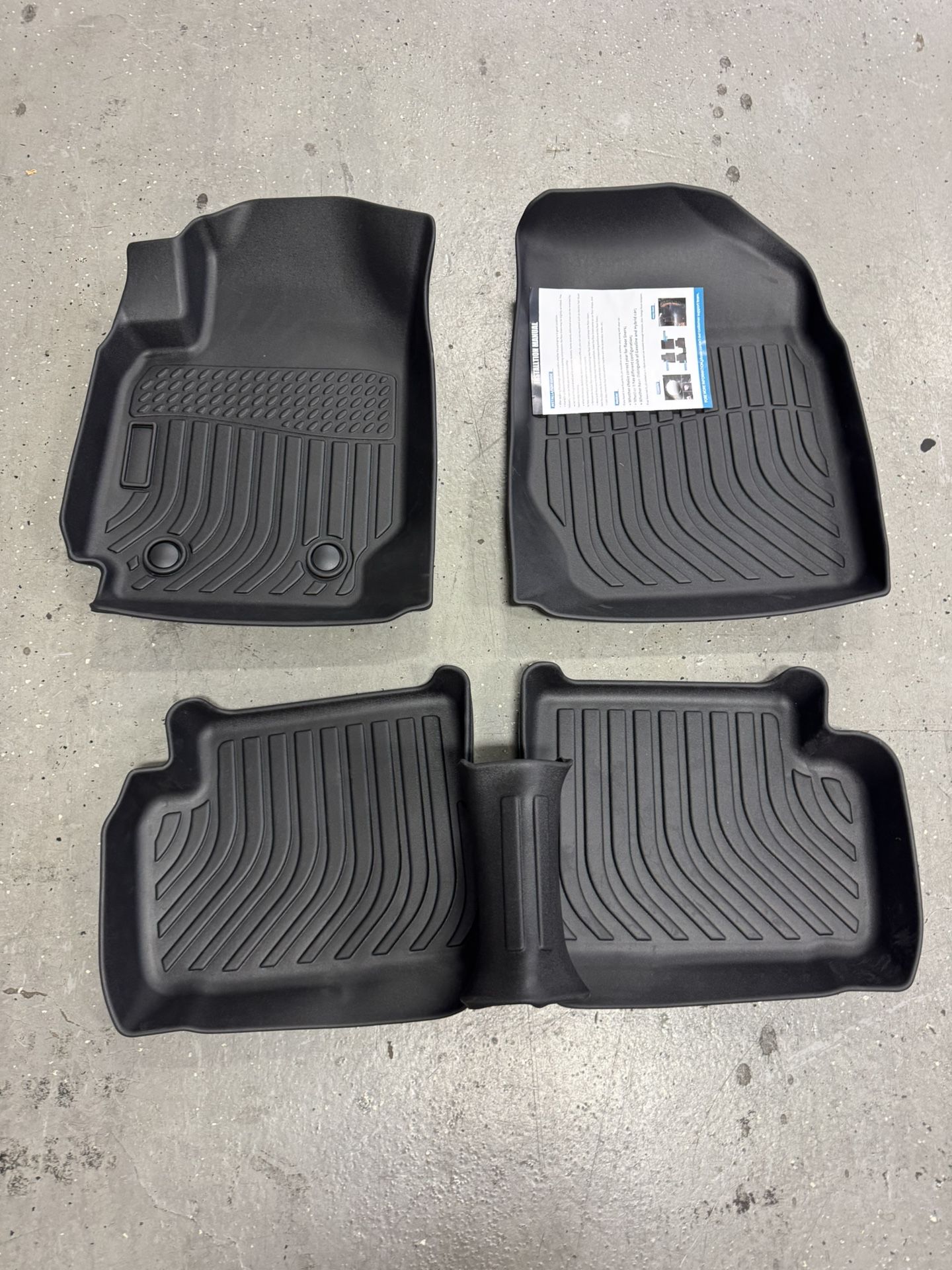 Floor Mats for Toyota Corolla 2003-2008 All Weather Protection Custom Full Set Liners Includes 1st and 2nd Rows 3 Piece Set Maximum Coverage Guard Odo