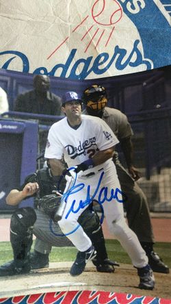 Eric karros signature Dodgers