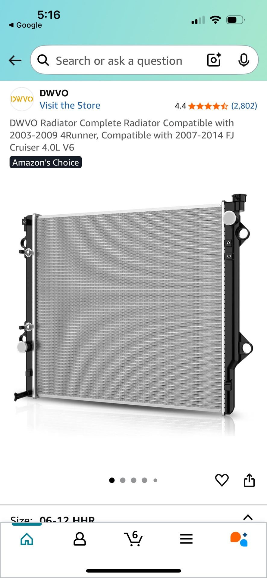 Radiator Compatible with 2003-2009 4Runner, Compatible with 2007-2014 FJ Cruiser 4.0L 