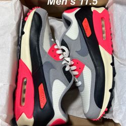 NIKE / Air Max 90 OG Infrared VINTAGE 2013 Shoes Kicks / COLLECTORS CLASSIC / Men’s 11.5 / Like New w/ Box!! Worn 1x / White, Grey’s & Infrared