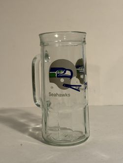 80’s Vintage Seahawks Glass Mug with Original logo