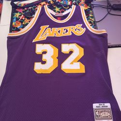 La Lakers Mitchell N Ness Throwback Jersey As Lg