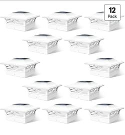 White Solar Cap Outdoor,12 pack