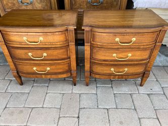 White fine furniture company all wood night stands