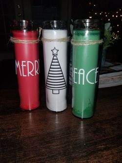 3pcs Christmas candle set