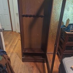 Vintage Hunting Storage Cabinet 