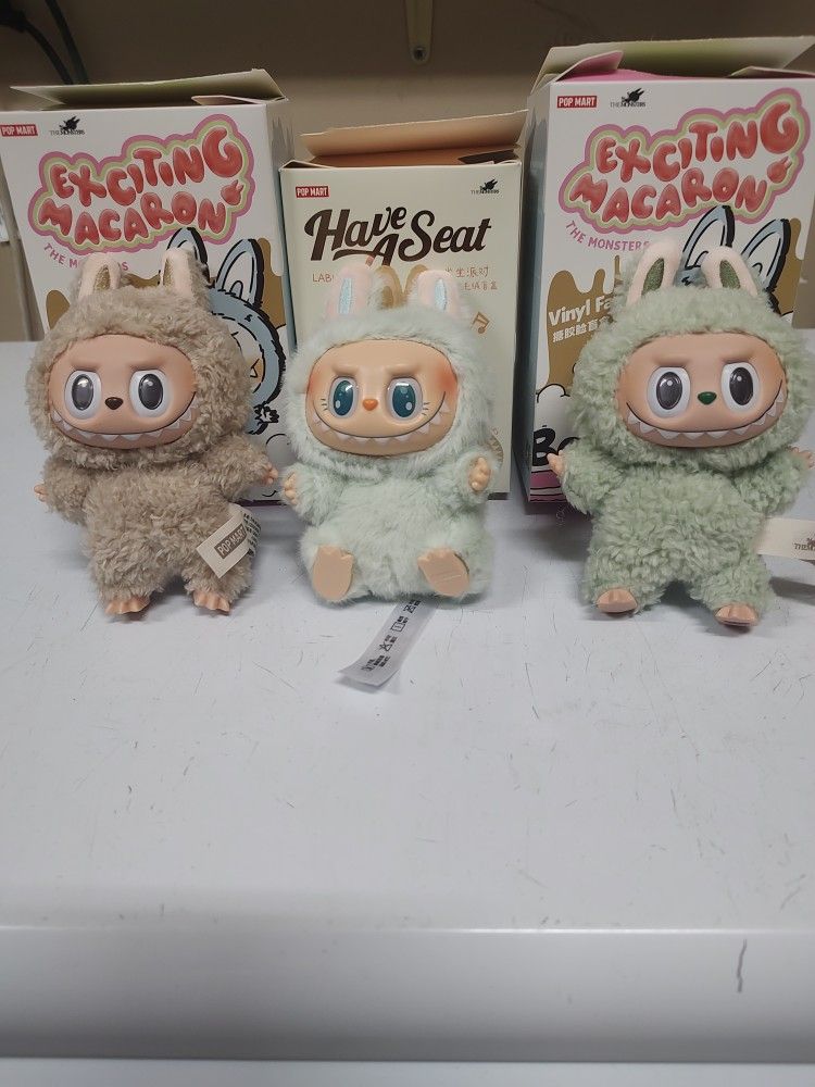 Original Labubu Keychain Doll With Barcode