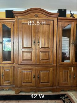 Large Wood Entertainment Center Wall Unit