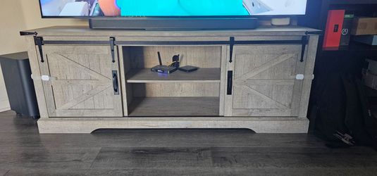 Farmhouse TV stand for 75 inch TV