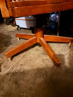 Wood desk  and chair OBO