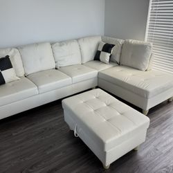 New Sectional + Storage Ottoman  — Left or Right Chaise — Delivery Available 