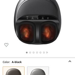 RENPHO Foot Massager Machine with Heat, Shiatsu Deep Kneading, Multi-Level Settings, Delivers Relief for Tired Muscles and Plantar Fasciitis, Fits Fee